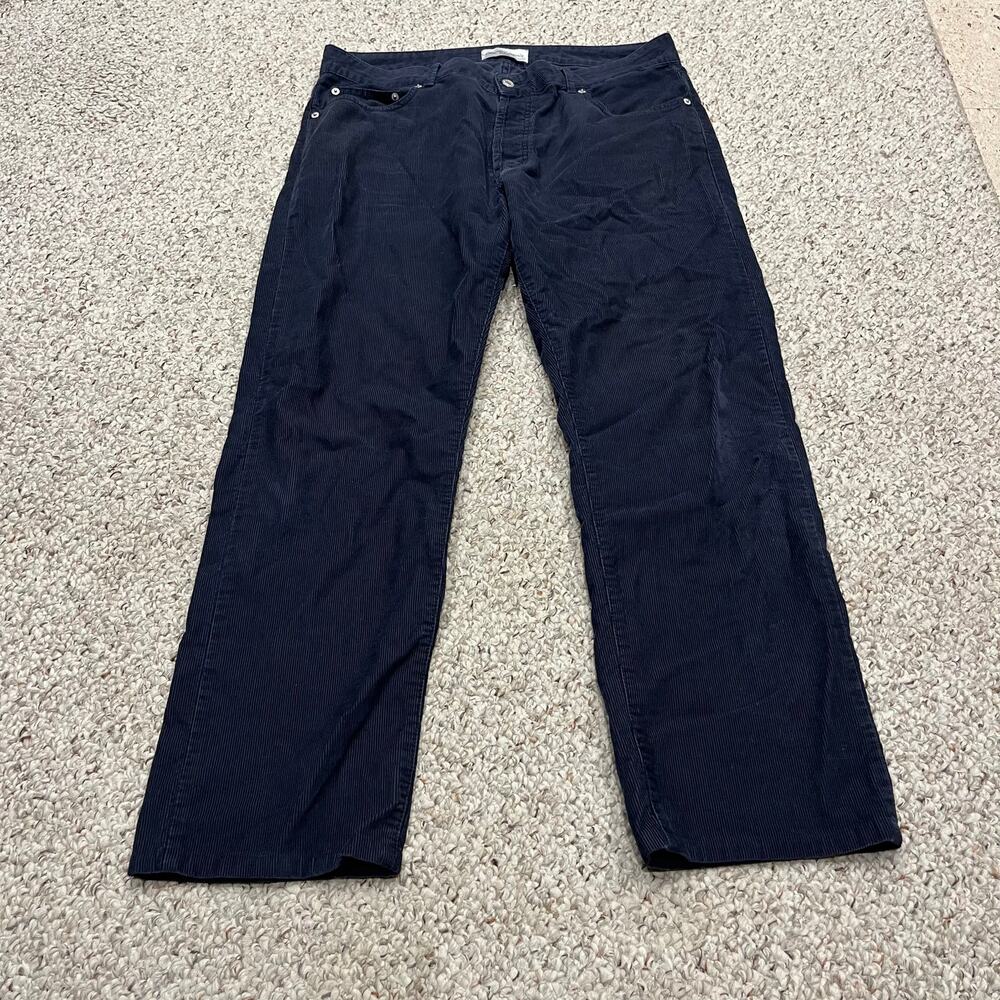 Officine Generale Men's Corduroy Pants Sz 34 Navy Blue Casual Preppy